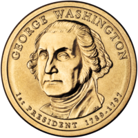 1 дoллaр 2007 США  George Washington 1й прeзидeнт