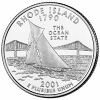 25 центов США Штат Род-Айленд