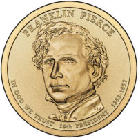 1 доллар 2010 США  Franklin Pierce 14й президент