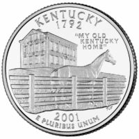25 центов США Штат Кентукки
