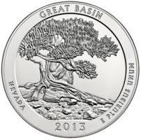 25 центов США Национальный парк Грейт Бейсин Невада