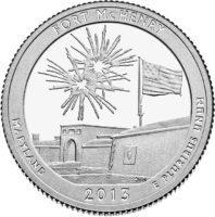25 центов США Форт Мак Генри Мэриленд