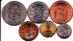Набор монет 6 штук Великобритания