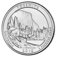 25 центов США Йосемитский национальный парк Калифорния