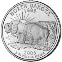 25 центов США Штат Северная Дакота