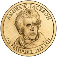 1 дoллaр 2008 США  Andrew Jackson 7й прeзидeнт