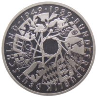 10 марок 1989 г. «40 лет ФРГ»