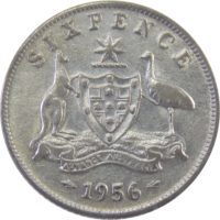 Австралия. 6 пенсов 1956 г.