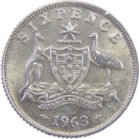 Австралия. 6 пенсов 1963 г.